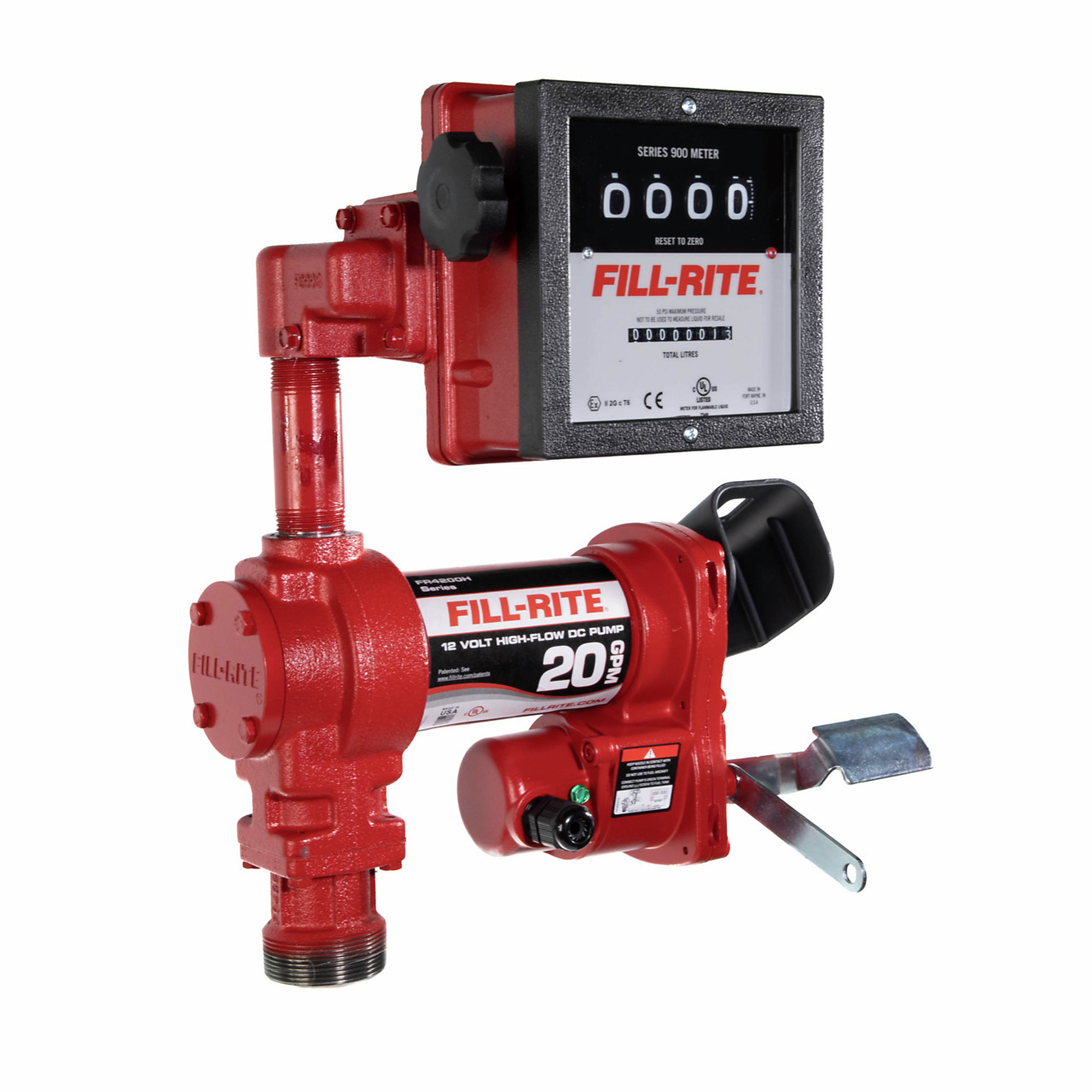 Fill-Rite, 12V DC 20 GPM Fuel Transfer Pump Kit, GPM 20 Volts 12 Model# FR4211HLN